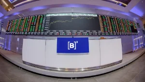 Painel de ações na B3. Foto: Divulgação B3