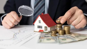 Miniatura de casa ao lado de moedas e notas. Foto: Pixabay