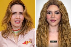 fotomontagem de ana paula renault e arte de shakira