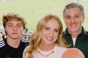 Benício, Angélica e Luciano Huck