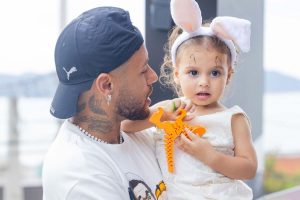 Neymar com a filha