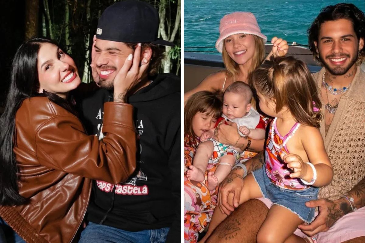 Zé Felipe com Ana Castela, Virginia Fonseca e os filhos