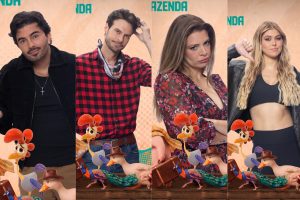 Alfredo, Igor, Renata e Eduarda em A Fazenda 18