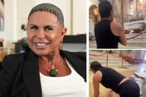 Gretchen cumpre promessa de joelhos