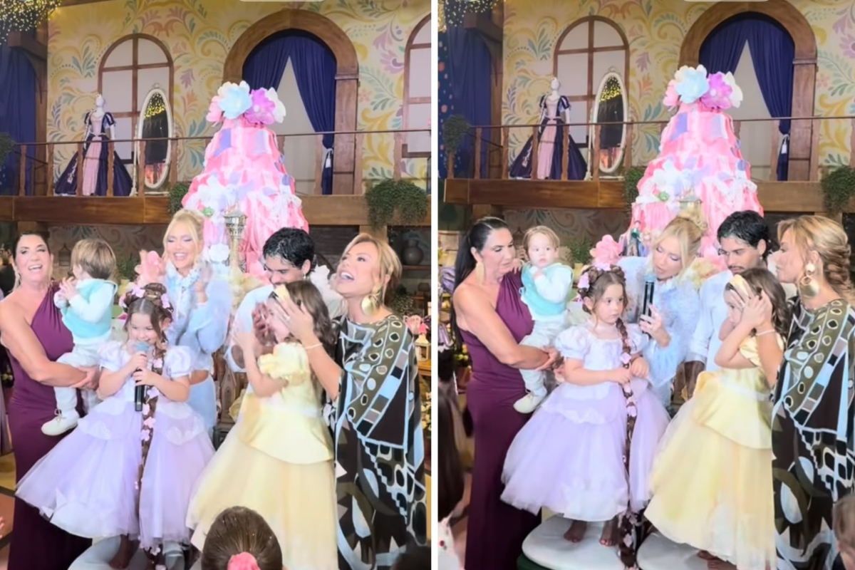 Poliana ajudou Maria Alice e tapar os ouvidos